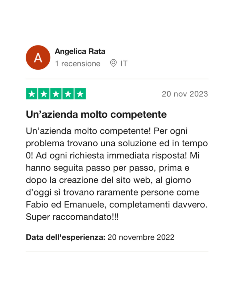 Recensione cliente Recensione cliente3